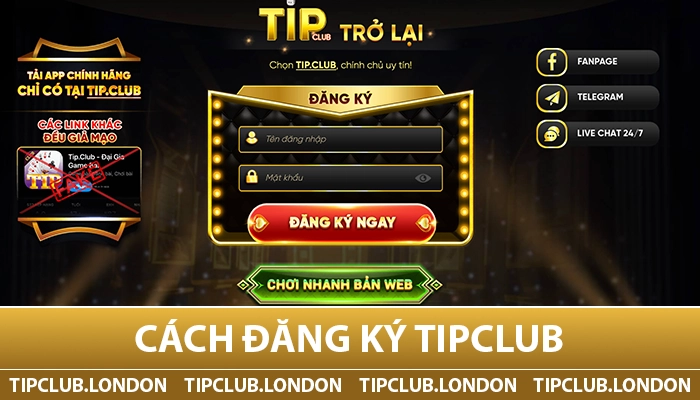 Tipclub London - Game Bài Uy Tín - Tải App Tip Club Mới Nhất 2025 5 Cách tạo tài khoản TipClub chi tiết nhất 2025