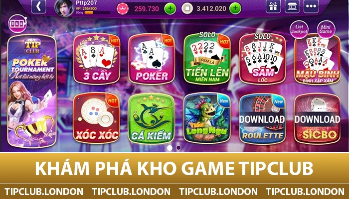 Tipclub London - Game Bài Uy Tín - Tải App Tip Club Mới Nhất 2025 6 Khám phá kho game TipClub cực hấp dẫn